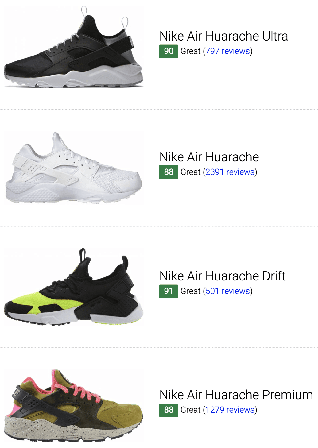 Best Nike Air Huarache Sneakers